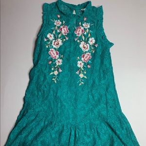 Teal Green A Line dress